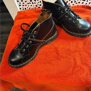 Dr. Martens Black Boots with Yellow Accents